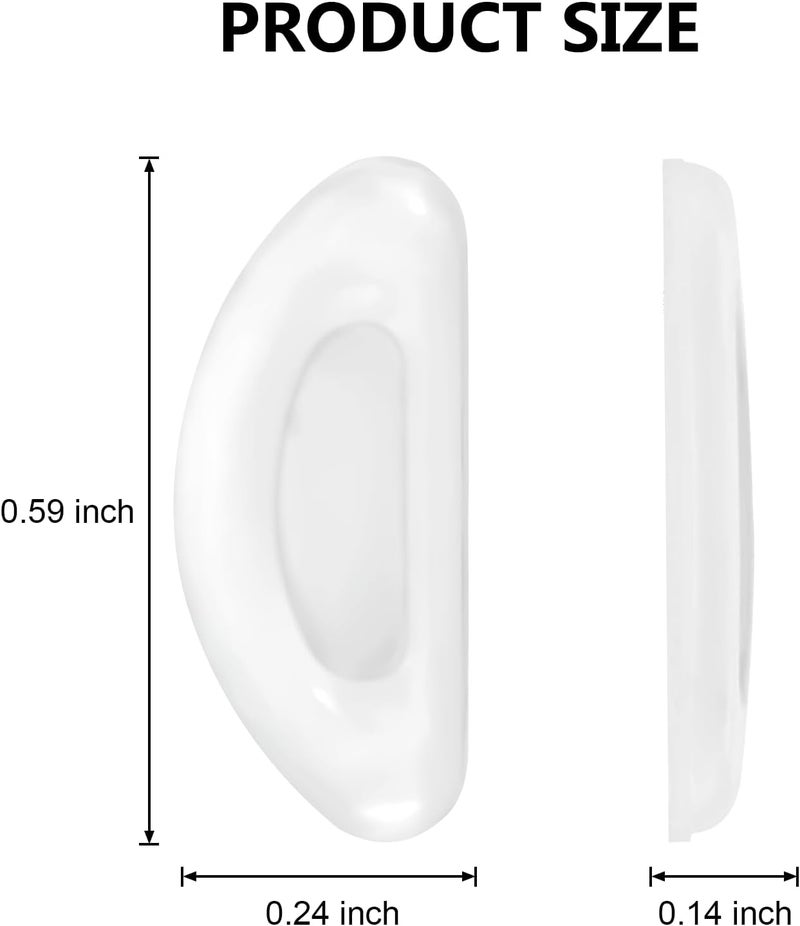 YR 20 Pairs Eyeglass Nose Pads Stick On Silicone Anti-Slip for Glasses Sunglasses Thin Nose Pads Eyeglasses, Adhesive Nose Pad for Eyeglass, Anti Slip Eyeglass Nose Pads (10Clear+10Black) - Image 4